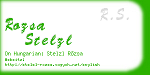 rozsa stelzl business card